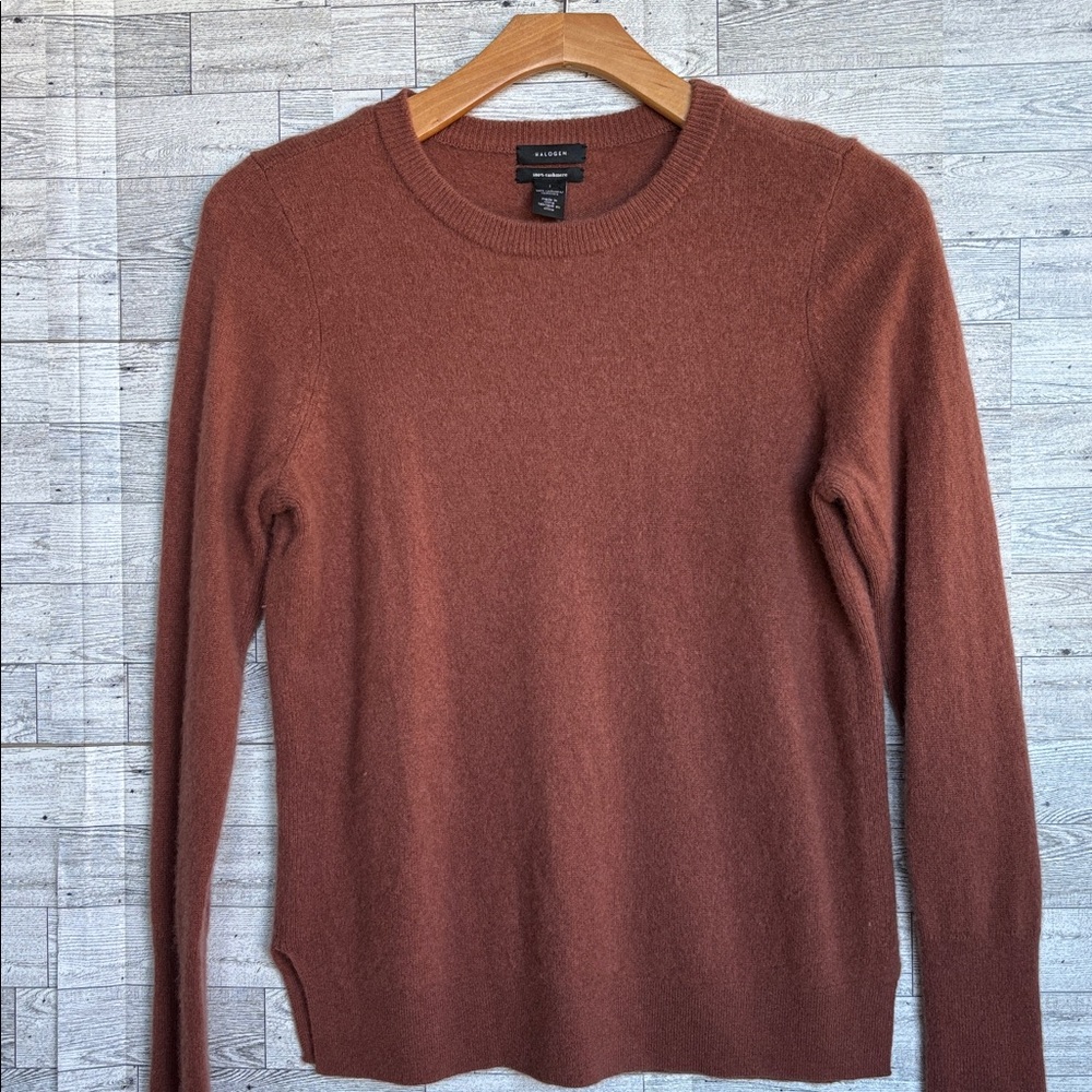 Halogen Rust Brown Crewneck Sweater